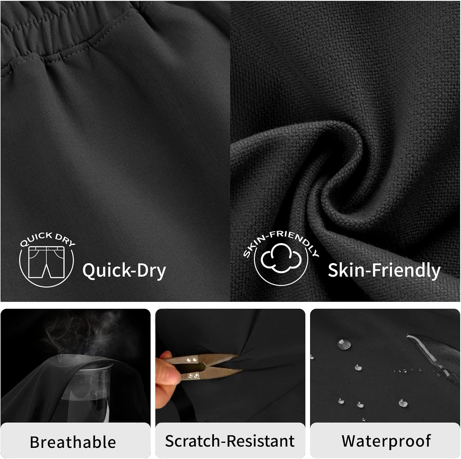 NOUKOW Men's Quick Dry Outdoor Hiking Shorts, Lightweight Athletic Shorts with Zipper Pockets Waterproof Workout Shorts at  Men’s Clothing store