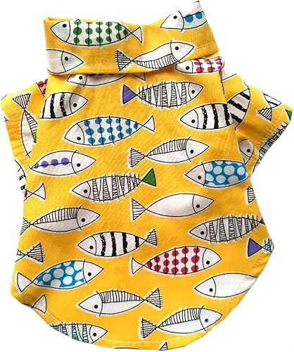 Camisa hawaiana para perro, chaleco de playa de verano, ropa de manga corta, camiseta floral, tops hawaianos, chaquetas para perros, razas y gatos