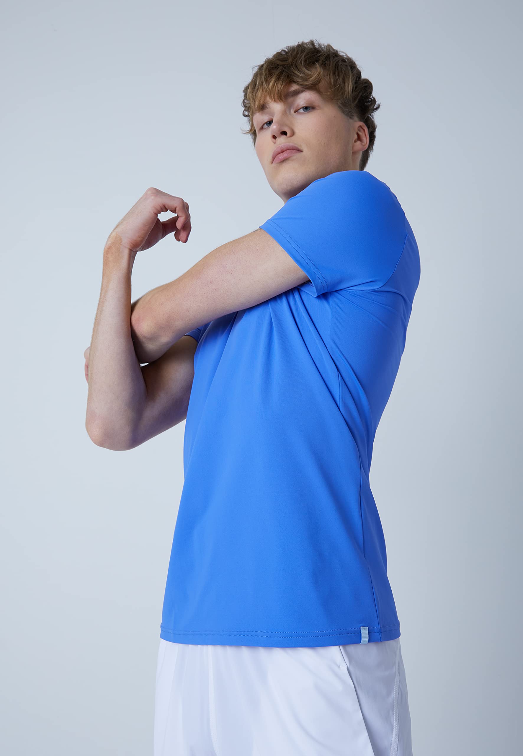 Sportkind Jungen & Herren Tennis, Padel, Running, Fitness Rundhals T-Shirt, atmungsaktiv, UV-Schutz UPF 50+, Kurzarm