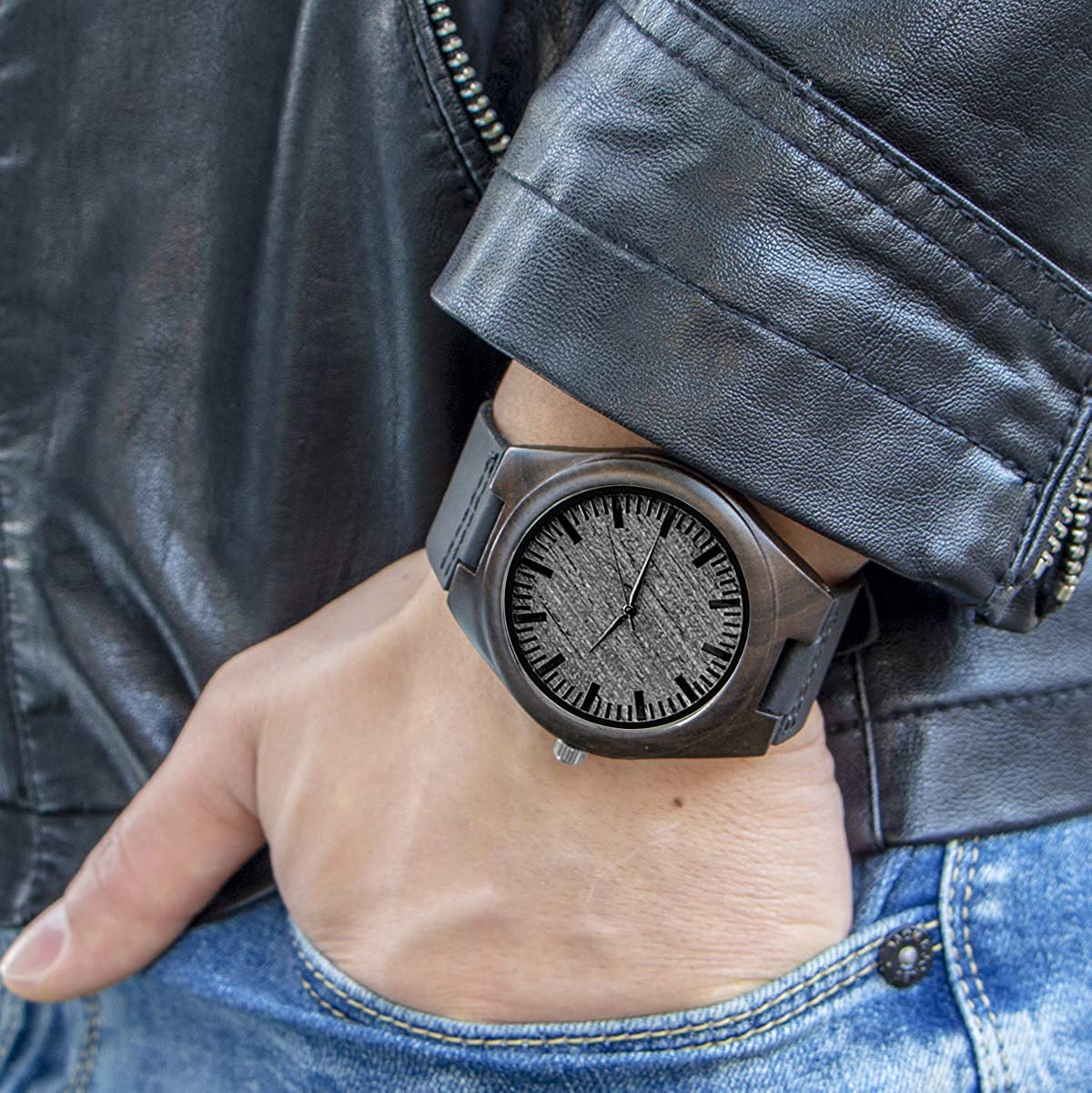 Relojes de madera grabados para hombres, reloj de madera natural, regalo personalizado para papá, hijo, marido, cumpleaños, boda, aniversario, graduación, regalo de Navidad, Correa