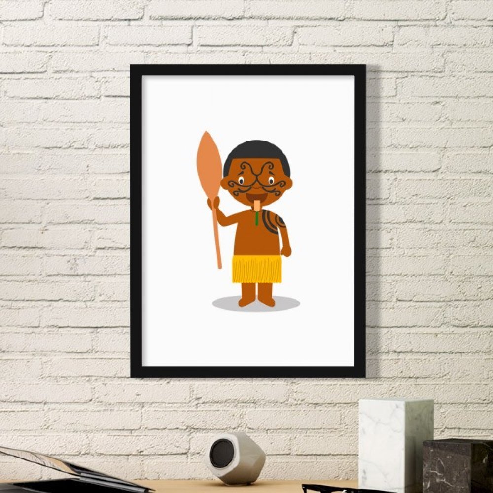 Marco de fotos de Nueva Zelanda como etiqueta de regalo original para pinturas