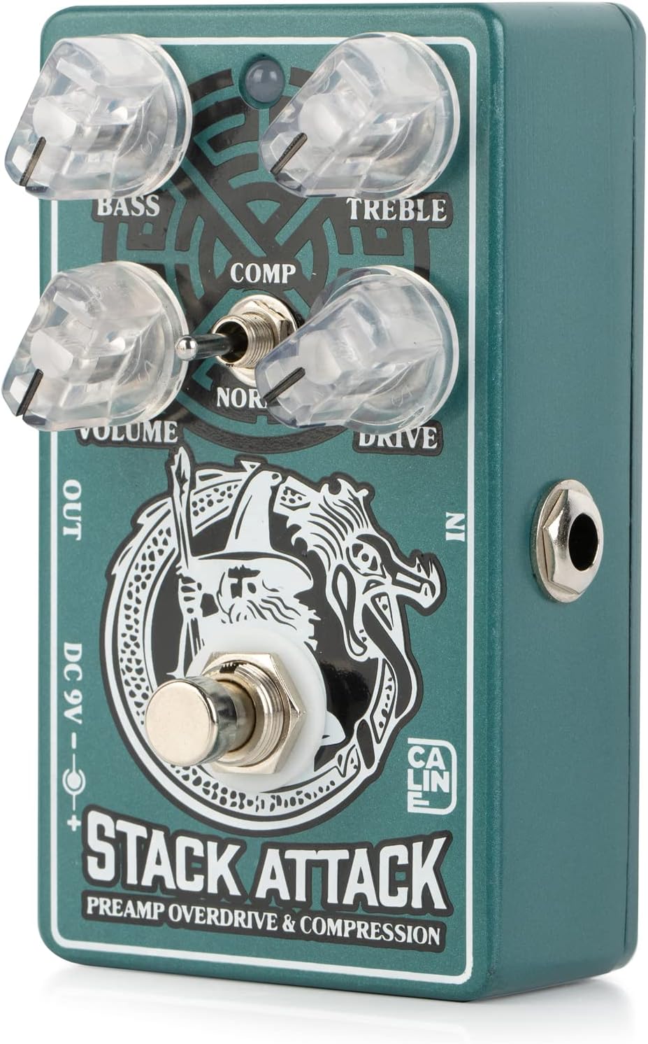 Caline CP-509 Stack Attack Preamp Overdrive & Compressor Pedal True Bypass Aluminum Alloy Casing