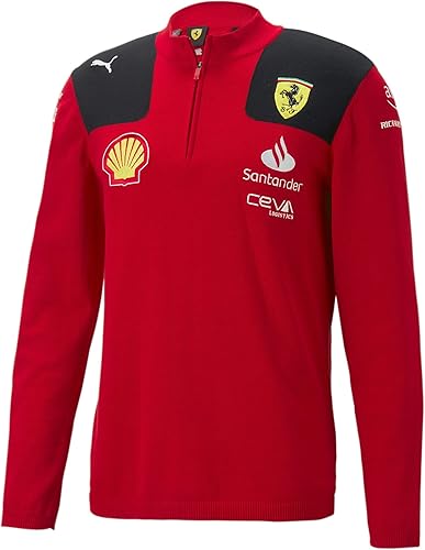 PUMA Scuderia Ferrari - Sudadera Team Half Zip 2023 - Hombre - Rojo