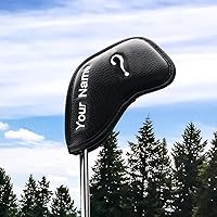 Vista 2 de CRAFTSMAN GOLF 12 piezas o 1 pieza de fundas protectoras de cuero sintético para cabezas de palos de golf, compatibles con todas las marcas