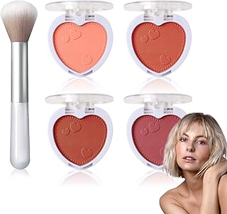 Paleta de rubor de 4 colores, maquillaje de c...
