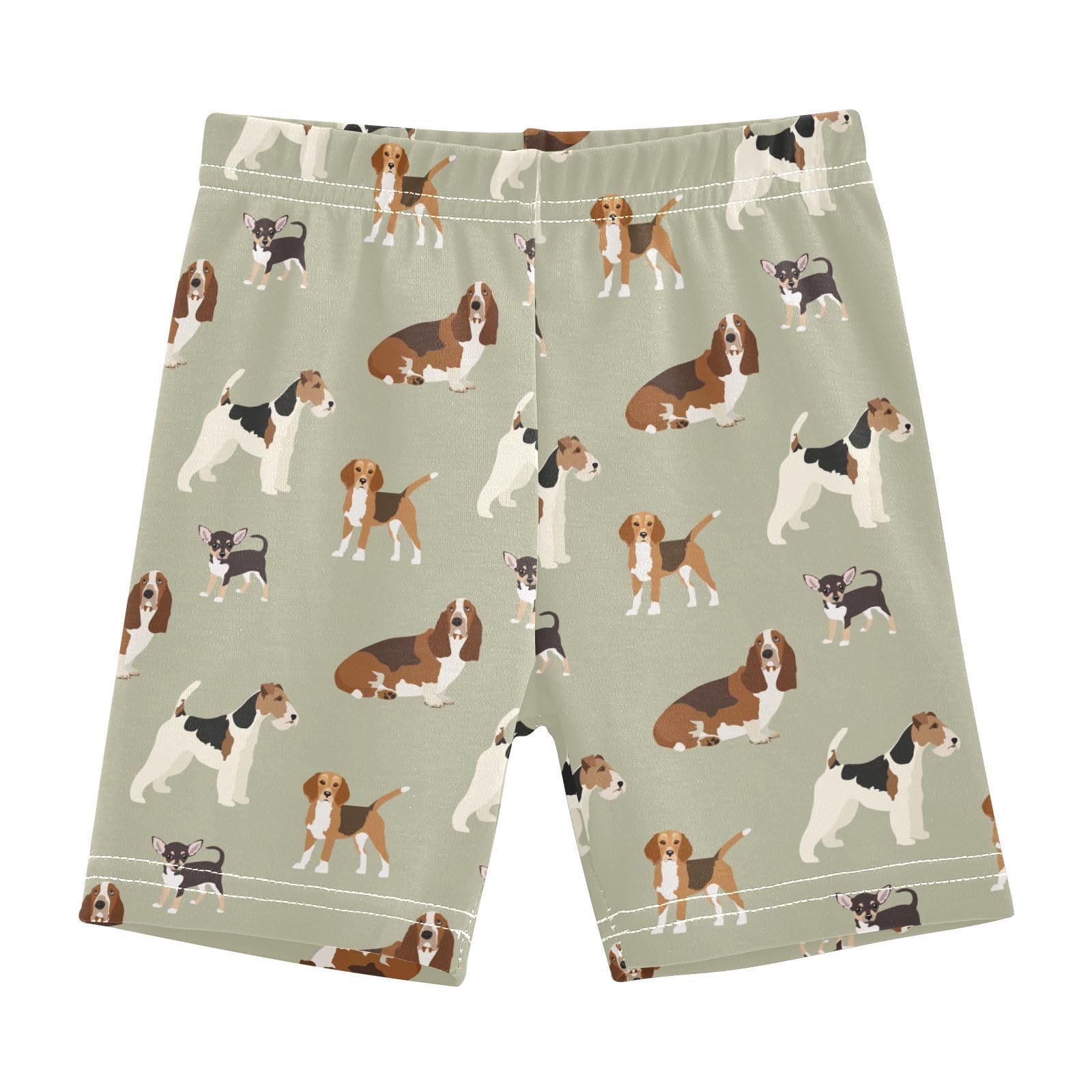 JHKKU Girls Bloodhound Beagle Shorts Cotton Cartwheel Bike Kids Biker Under Dress Dance Short Girl Clothes 6T