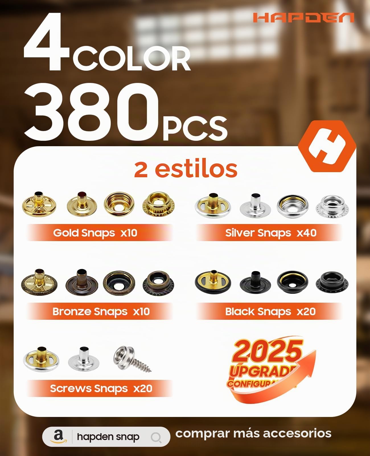 Corchetes de presión Herramientas Establece,140 Piezas Corchetes De Presión Tornillo, Para la instalación