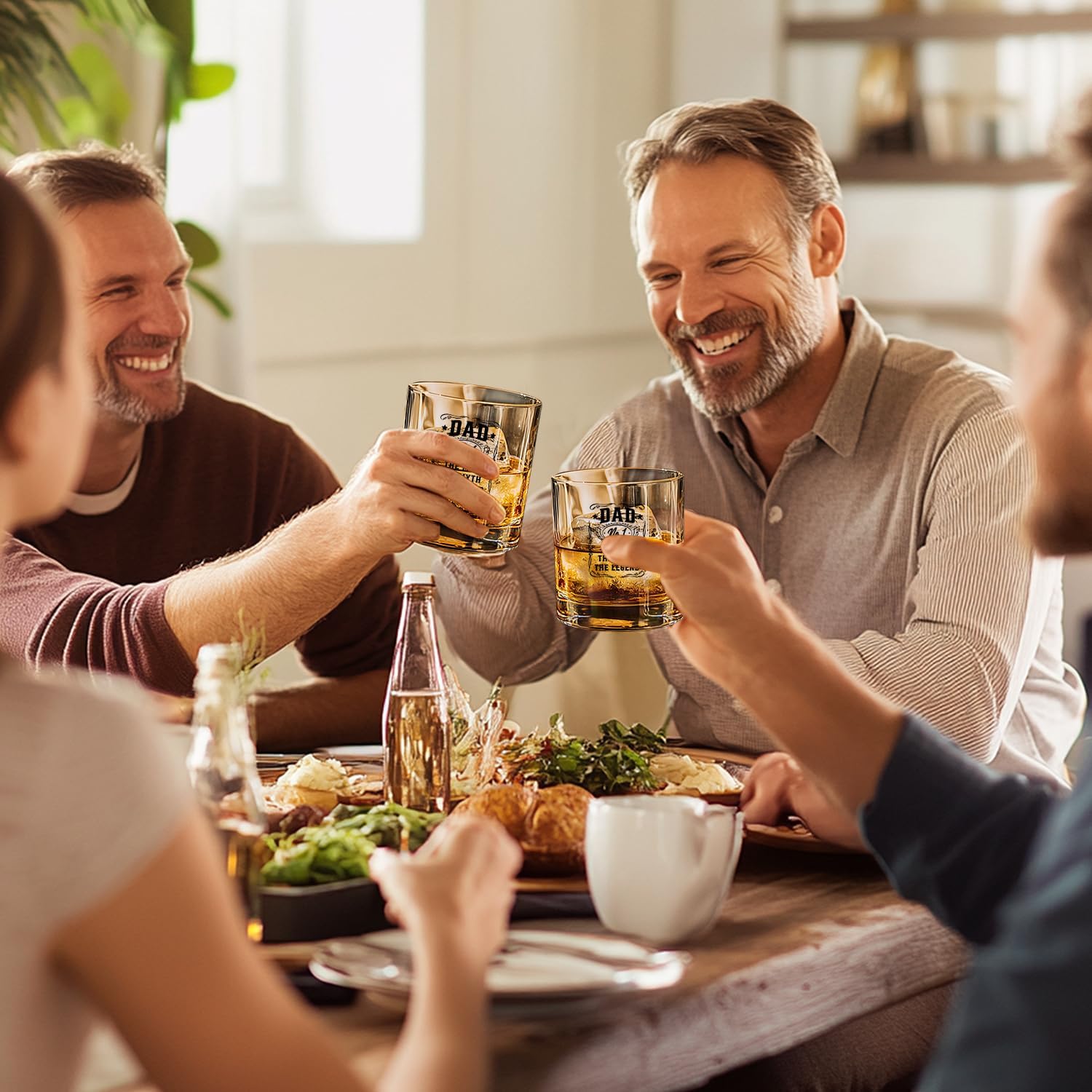 Mancheng-zi Dad Whiskey Glasses 10 oz, Father Gifts for Christmas Birthday from Daughter Son, The Man The Myth The Legend Dad Drinking Rocks Glasses for Whisky Cocktail Scotch Bourbon Liquor - Image 6