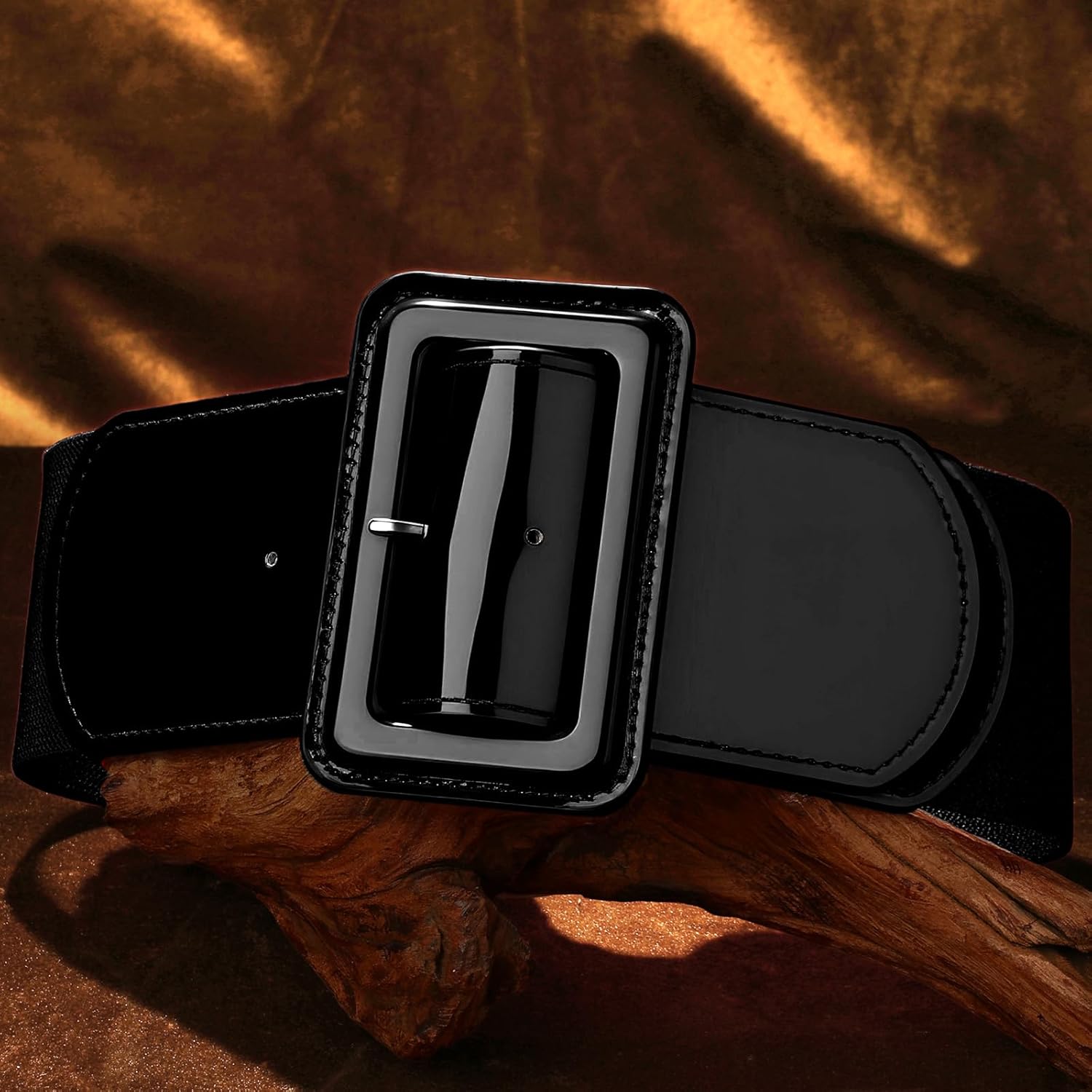 VONMELLI Stretchy Wide Women Belts Elastic Vintage Belts for Women Fashion Ladies Waist Belt for Dress - Image 3