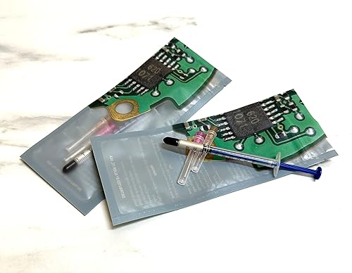 Paquete de 2 cables de pegamento conductor plateado de 0.0 fl oz, para pegar eléctricamente pintura PCB reparación, 7 x 3 pulgadas