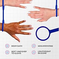 Vista 3 de Unbound Cuffies: Flexible Silicone, Waterproof, Soft Handcuffs, One Size Fits Most, Navy