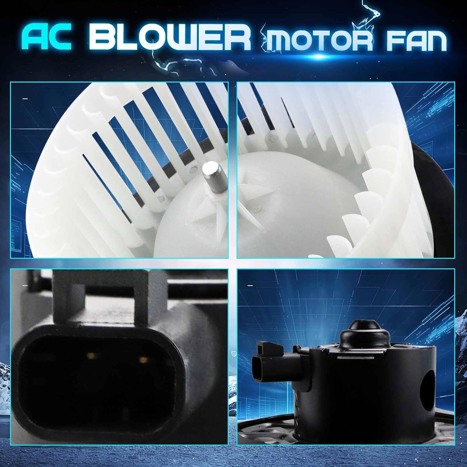HVAC Heater Blower Motor Fan 89018747 700109 Air Conditioning AC Blower Motor Fits 2002-2009 Chevrolet Trailblazer/GMC Envoy, 2004-2007 Buick Rainier, 2002-2004 Oldsmobile Bravada, 2005-2009 Saab 9-7x