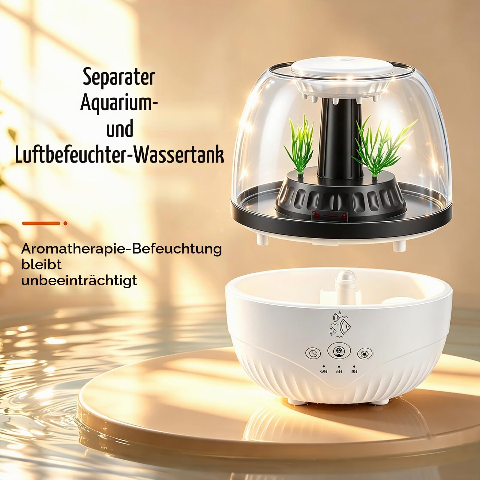 3 in 1 Regentropfen Luftbefeuchter, 350ML Aromatherapie Diffuser mit Mikrolandschaften, 7 Farben LED, 2 Timer Einstellung, Aroma Diffuser für Ätherische Öle für Zuhause Büro Schlafzimmer