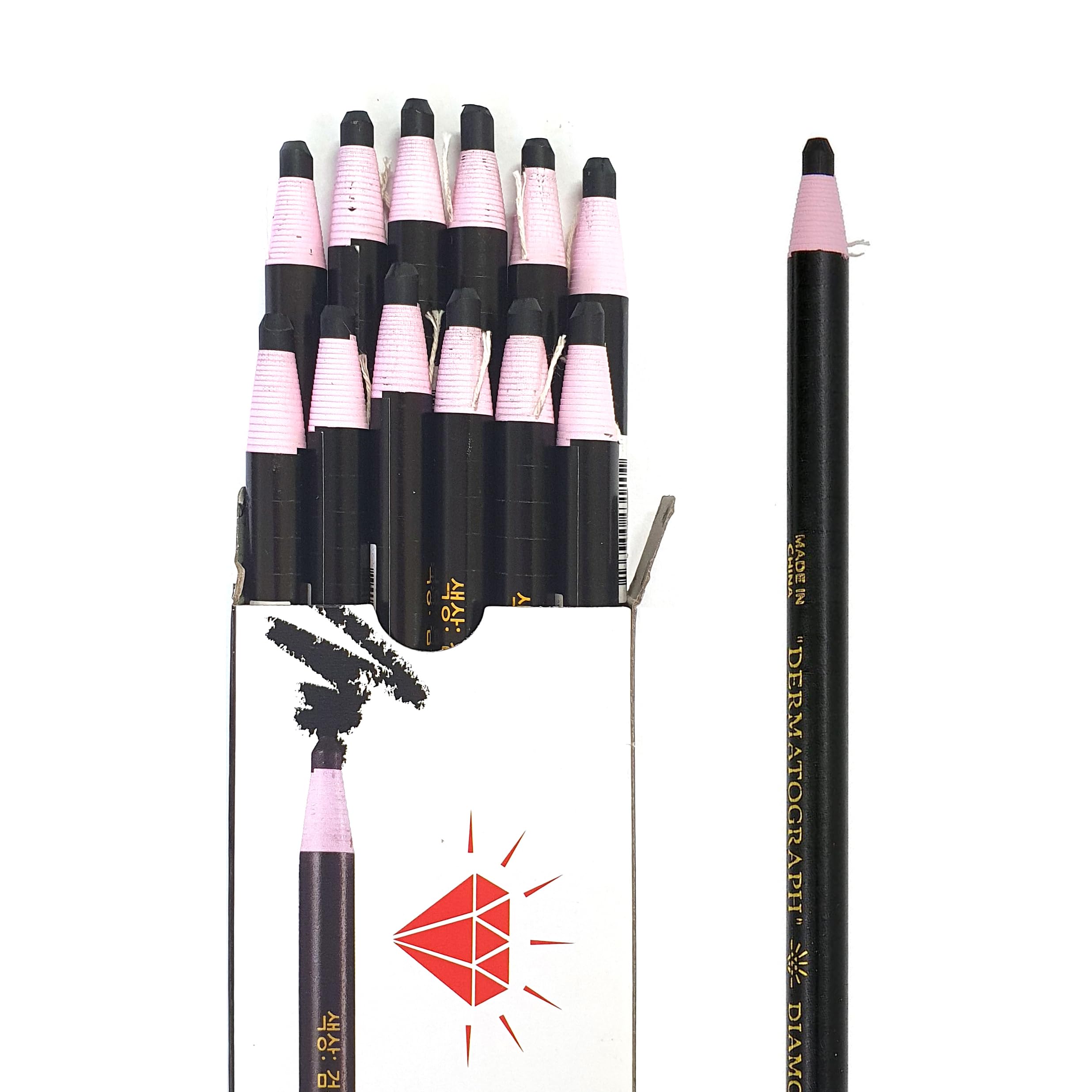 LENITH Korean Glass Markers Grease Pencils Peel-Off Type Grease Pencils China and Porcelin Marker/Wax pencil for Vinyl, Metal, Skin, Paper, window