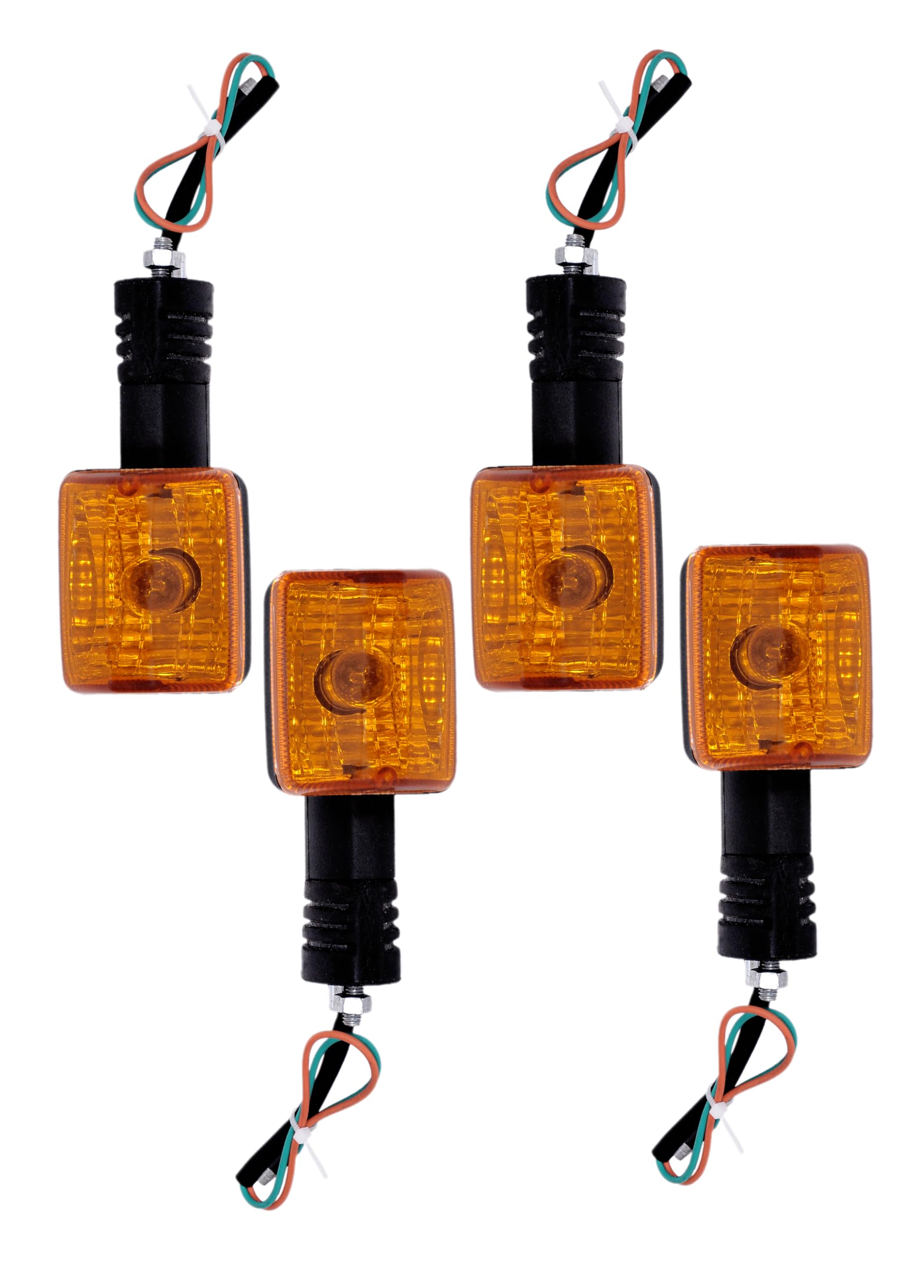 Nisha Enterprises Front, Rear, Side Fluorescent Indicator Light for Hero, Honda Passion, Passion Plus (Pack of 4) (Hero Splendor Orange)