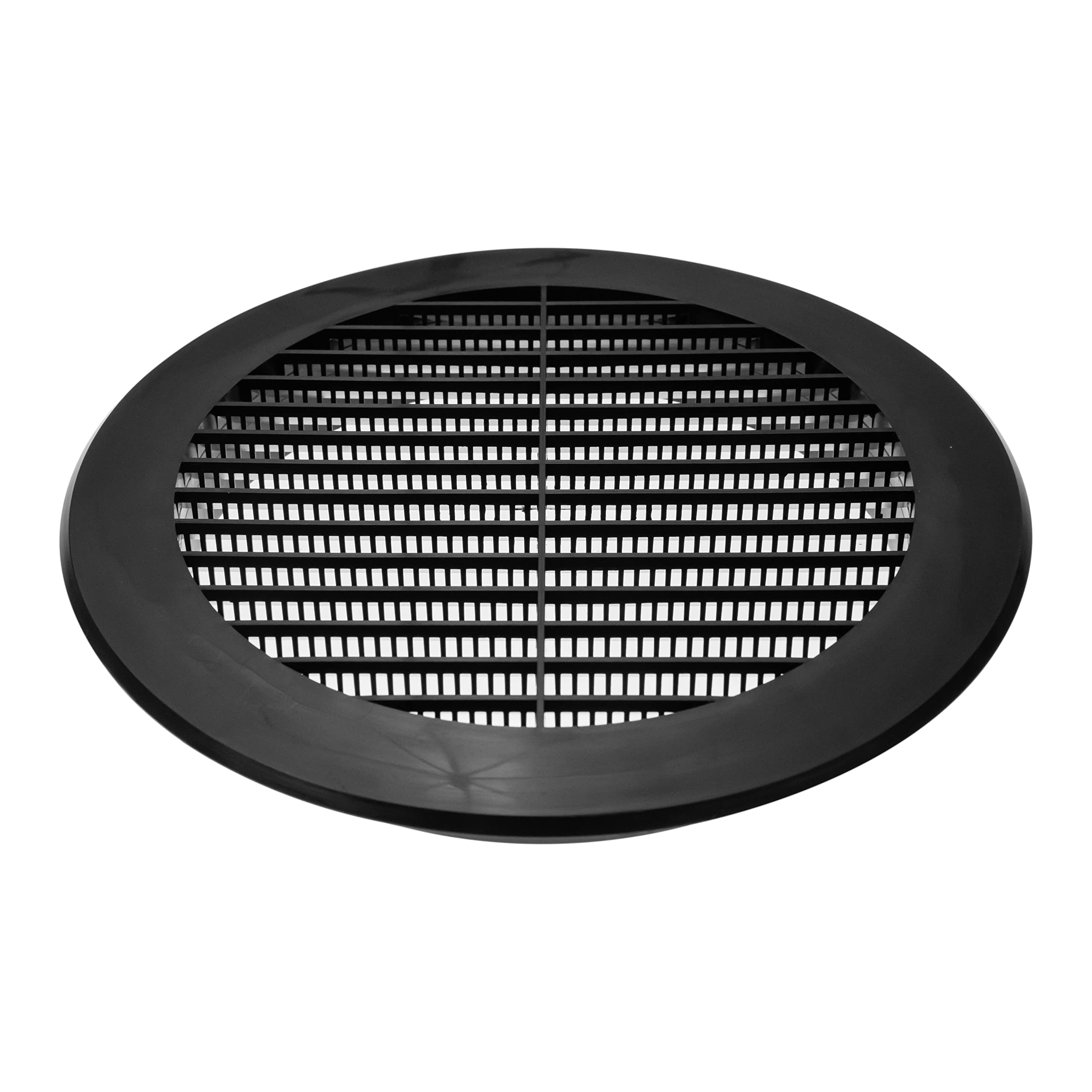 Vent Systems 6'' Inch Black Soffit Vent Cover Round Air Vent Louver Grill Cover Builtin