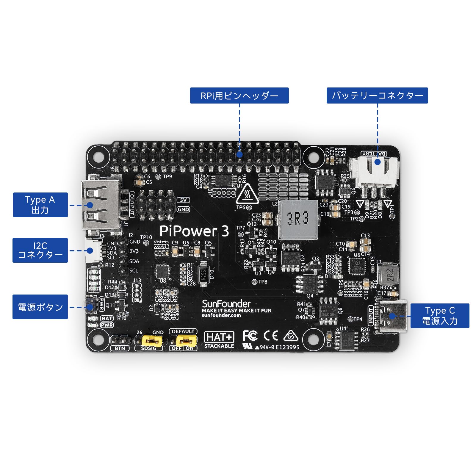 Amazon.co.jp: SunFounder Raspberry Pi 4 UPS電源供給装置、アクリル