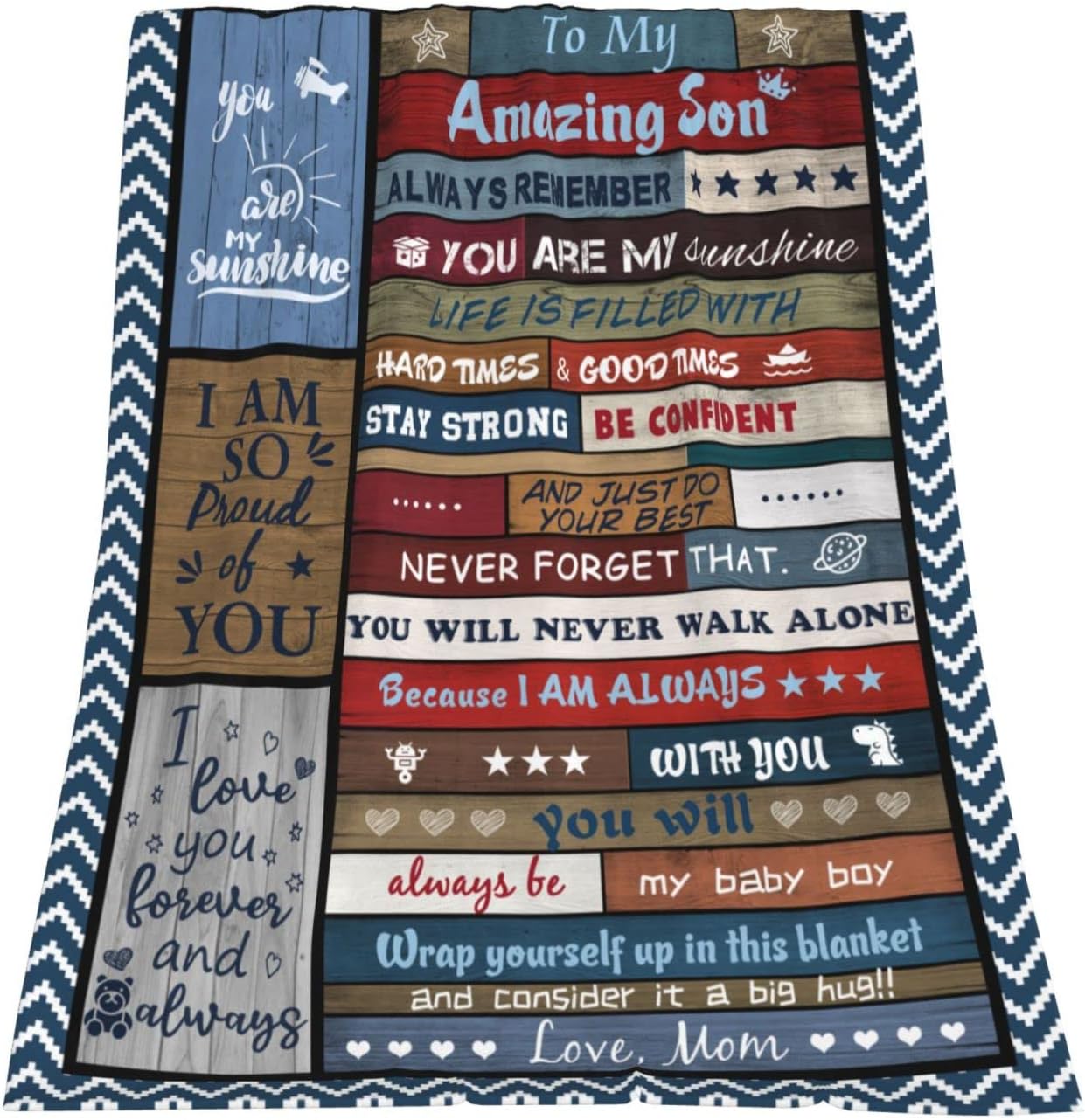 Gifts for Son, Sons Gift Blanket 60"X50", Best Son Birthday from Mom, to My Sons Graduation Throw Blankets from Mother - Image 8