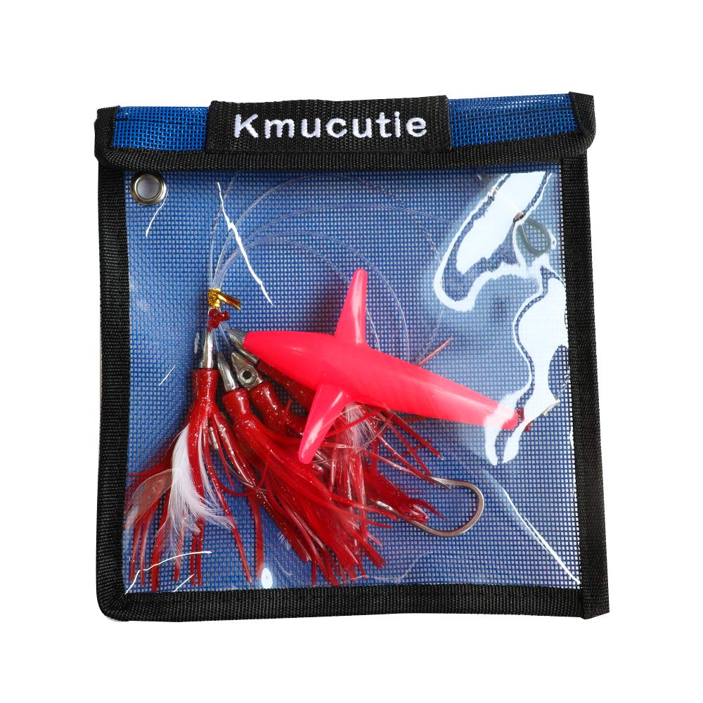 kmucutieOne Set of seawater Big Game Fishing Bait Marlin Tuna Trolling Lures with Bag Fishing Tackle