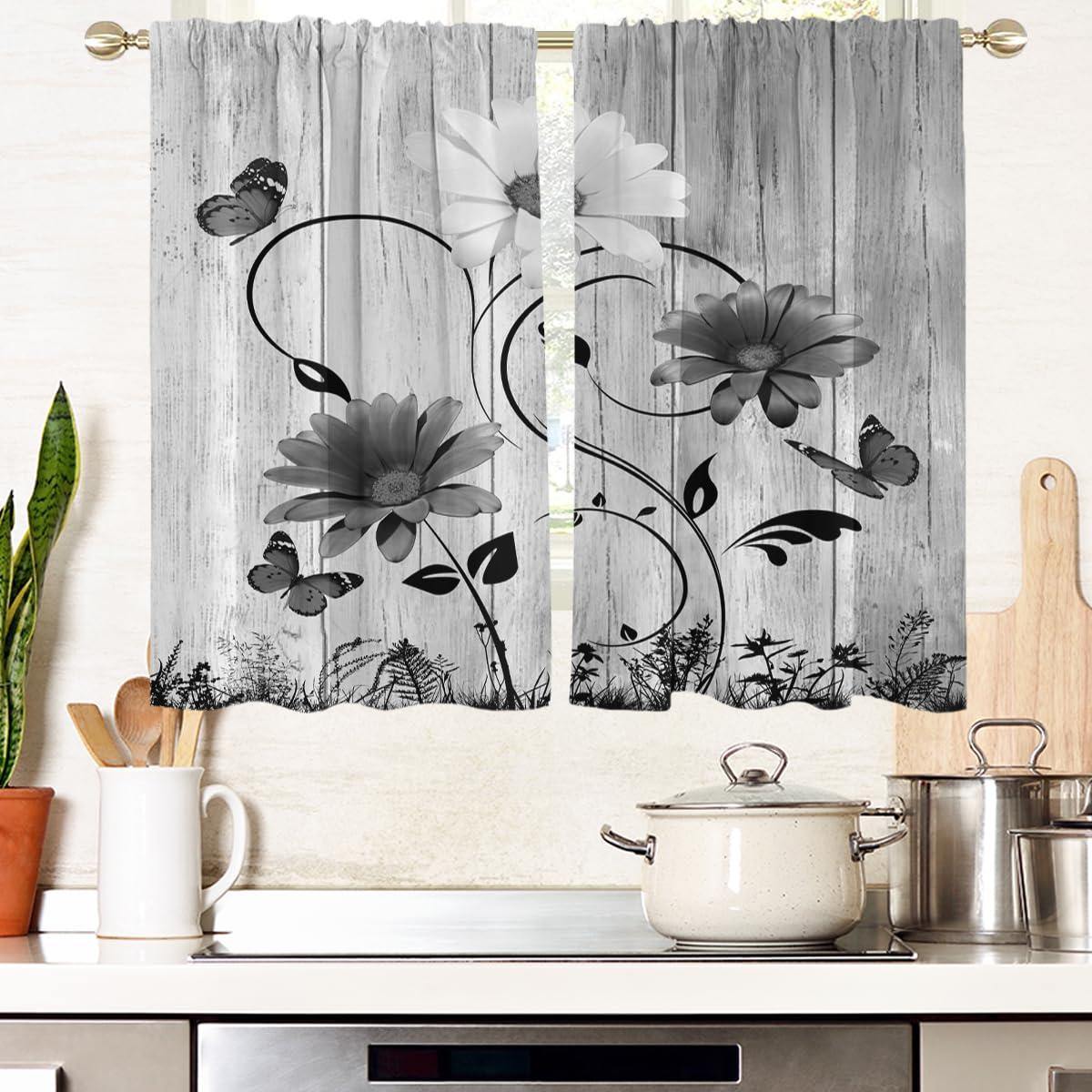 AAtter Floral Flower Curtains