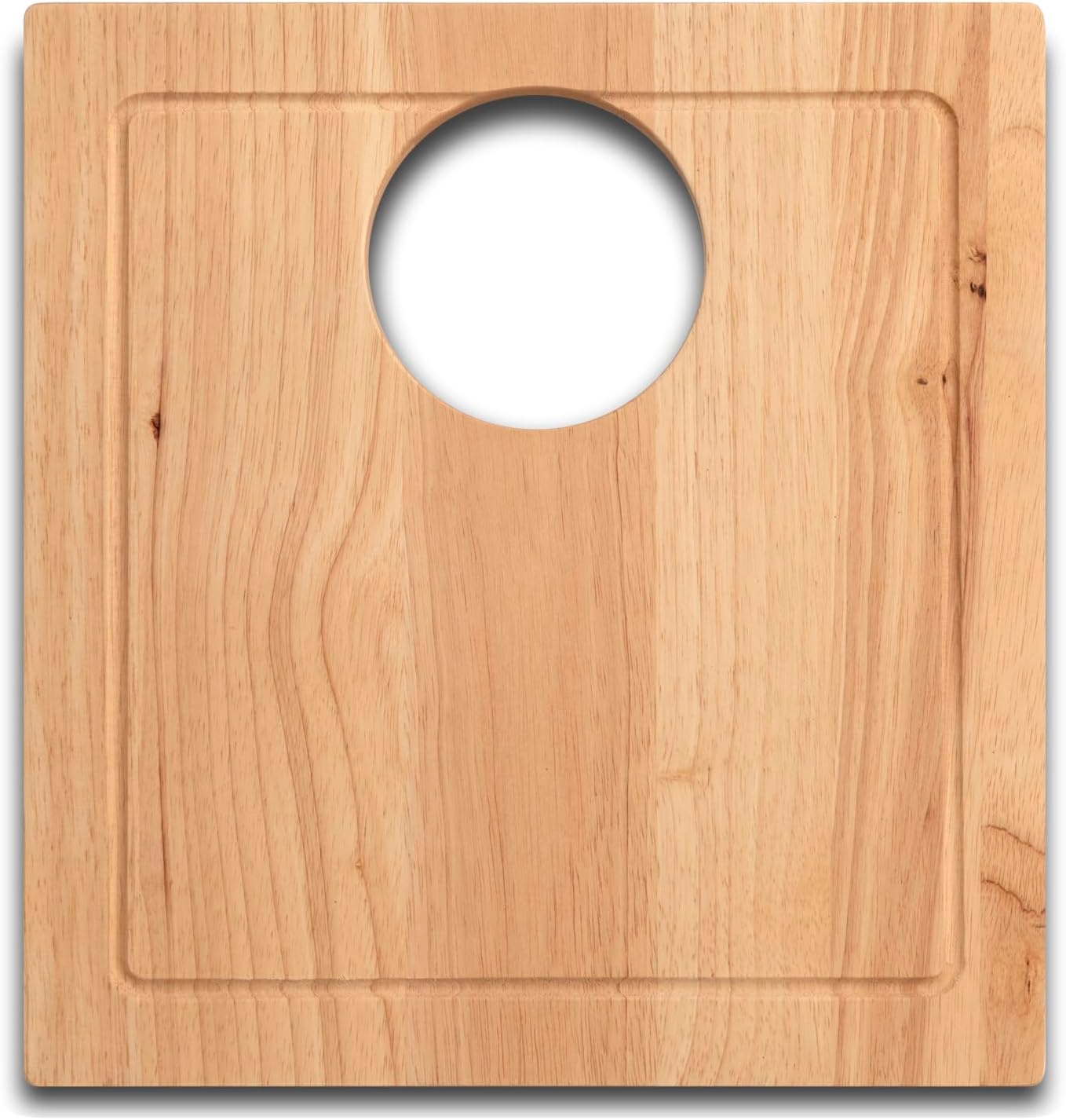 Houzer Endura Hardwood Cutting Board, Tan, 16"x15.25"