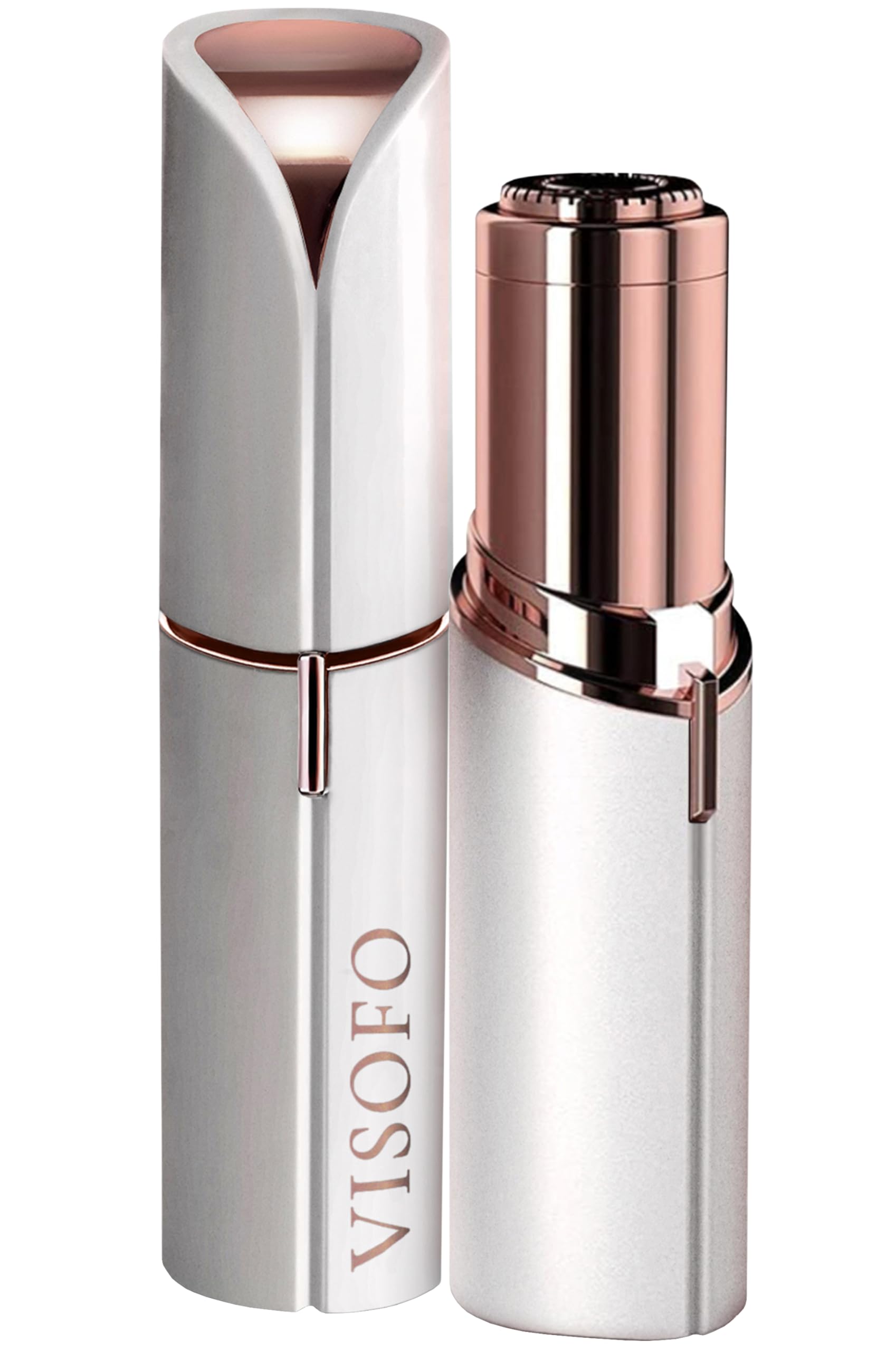 Flawless Facial Hair Removal for Women - Electric Razor Device, Small Dermaplaning Remover Tools Finishing Epilator Trimmer Face Dermaplane Shavers Beauty Gadgets Accessories by VISOFO (Coral)