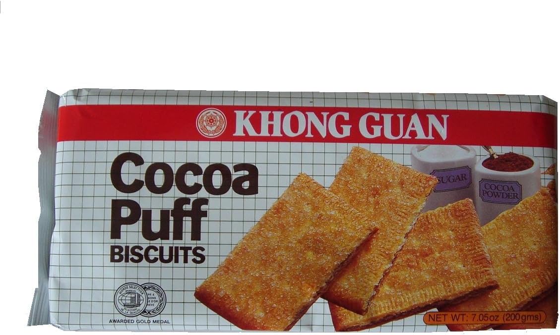Khong Guan Cookie Cocoa Puff, 7.05-Ounce Units (Pack of 24)