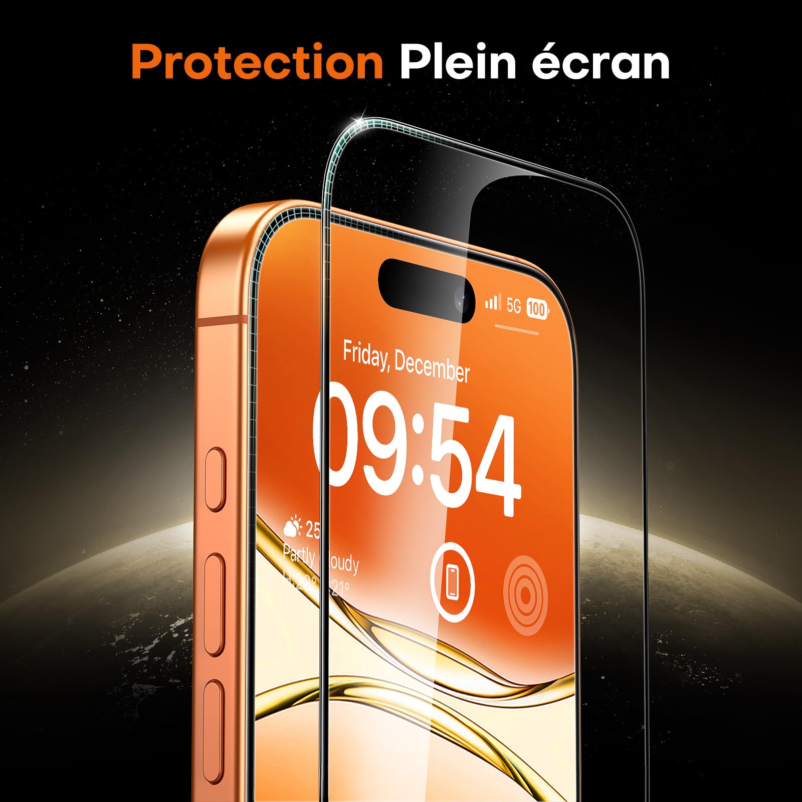 TOCOL Verre Trempé pour iPhone 17 Pro Max, Dépoussiérage Automatique, Sans Bulles, Dureté 9H, Couverture Complète Protection écran, Coques de Téléphone Compatibles, 2 Pièces