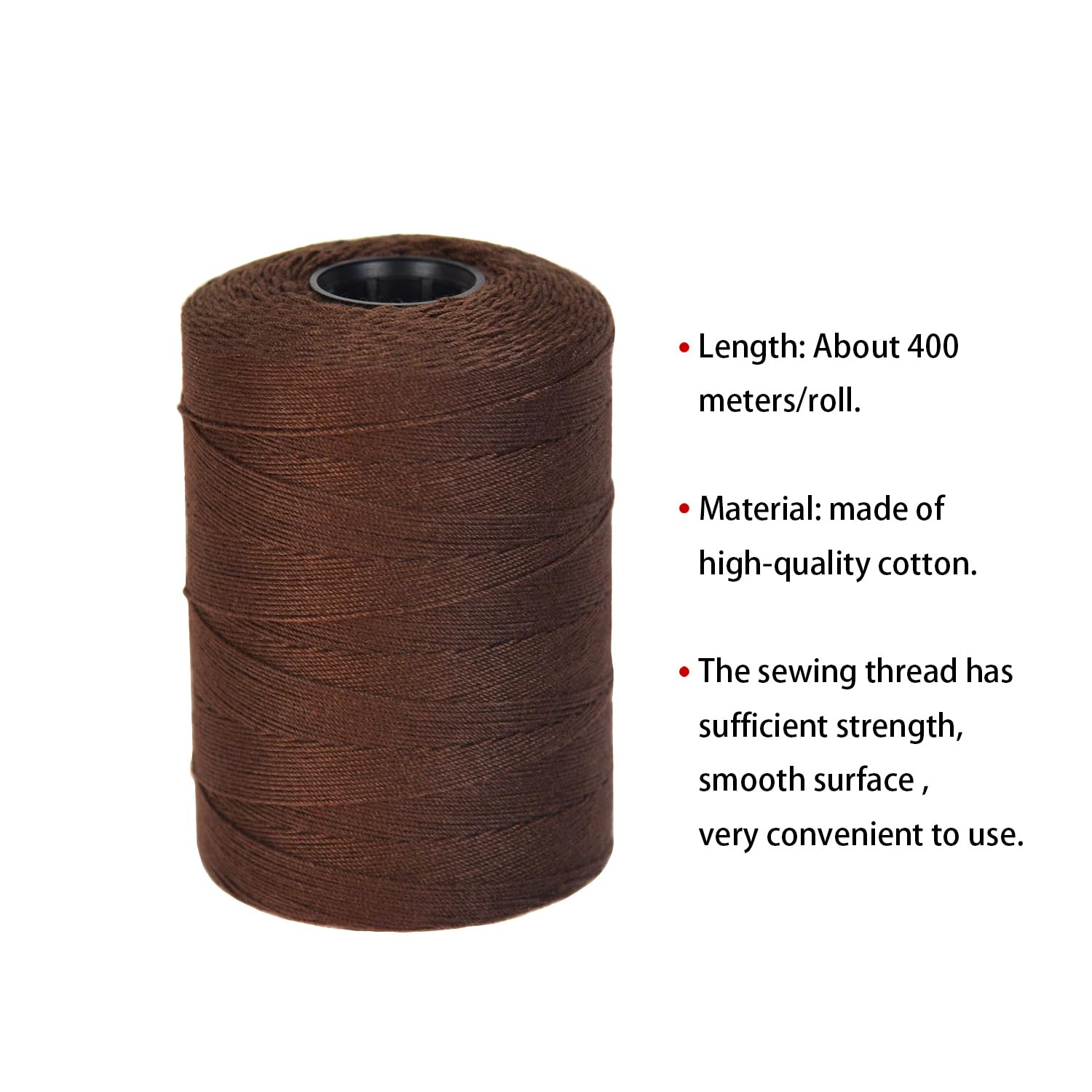 Sewing Threads Weaving Threads 437 Yards for Hand Making Wigs DIY Craft and Home (Dark Brown), Dark Brown-400m - Image 3