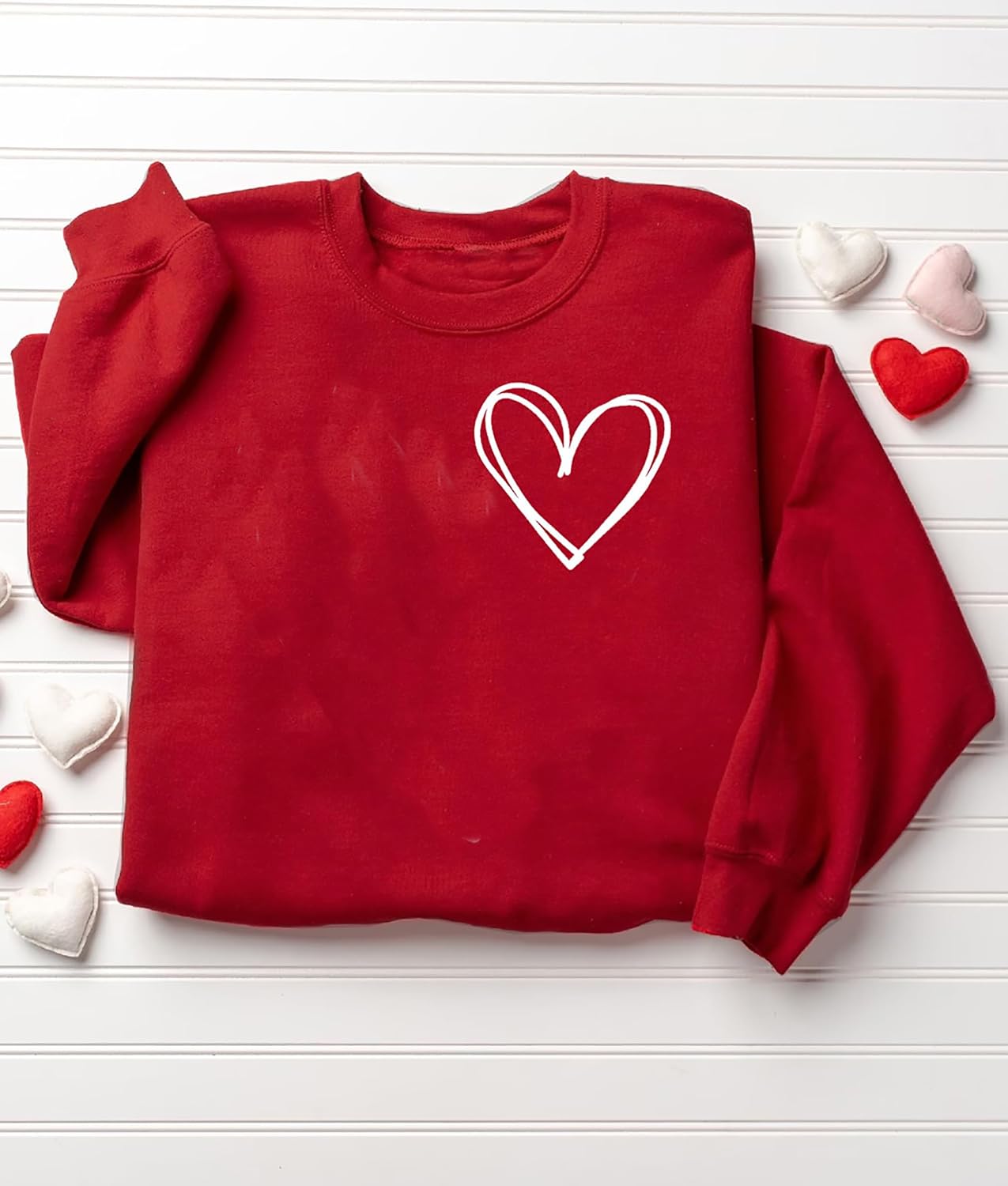 LLHXRUI Valentine's Sweatshirt for Women Cute Love Heart Shirts Casual Long Sleeve Valentine Tshirt Clothes Tops - Image 3