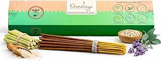 Nirmalaya Premium Recycled Flowers Mosquito Repellent Citronella Incense Sticks Pack of 80 | Mosquito Sticks for Baby | Sulphur & Charcoal Free | 100% Organic