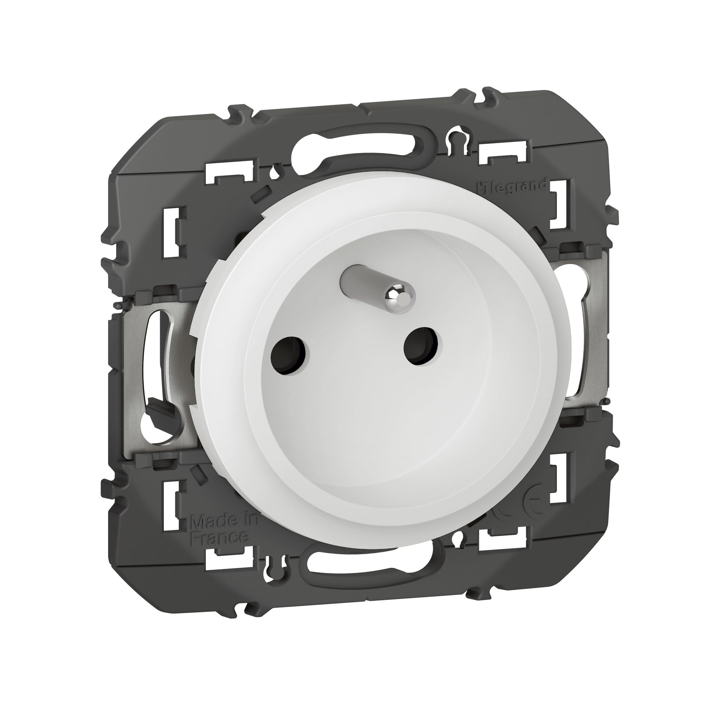 Legrand 600328 Prise de courant easyréno 2P+​T faible profondeur dooxie, 16A, finition blanc