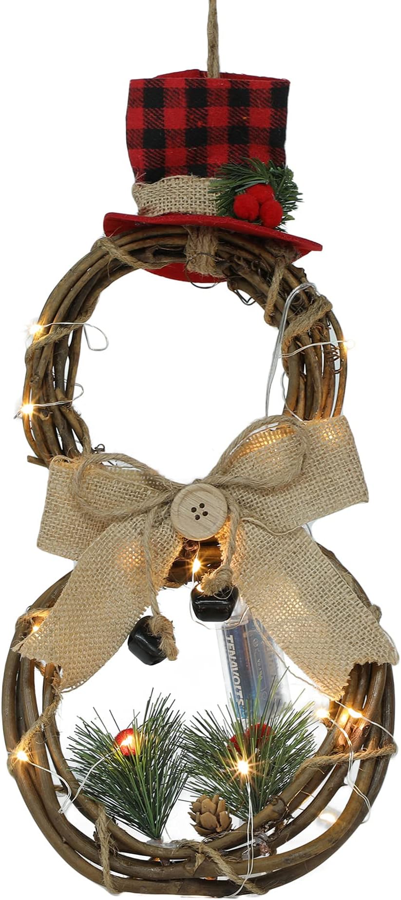 Christmas Wreath Hanging Decor Xmas Party Door Wall Garland Ornament Decors Party Decoration (One Size, A)