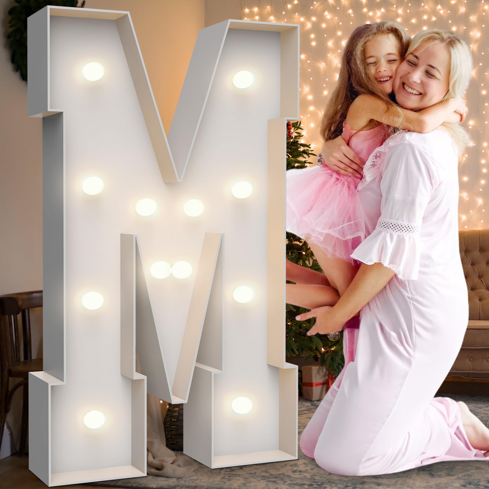 3.5FT Marquee Light Up Letters M,Party Decoration Large