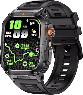 GPS Outdoor Smartwatch for Men Military Sports Watch Bluetooth Calling IP68 Waterproof Heart Rate Blood Pressure Monitor S... Price In India