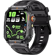 GPS Outdoor Smartwatch for Men Military Sports Watch Bluetooth Calling IP68 Waterproof Heart Rate Blood Pressure Monitor Sleep Tracking Fitness Activity Tracker with Step/Calorie/Distance Tracking