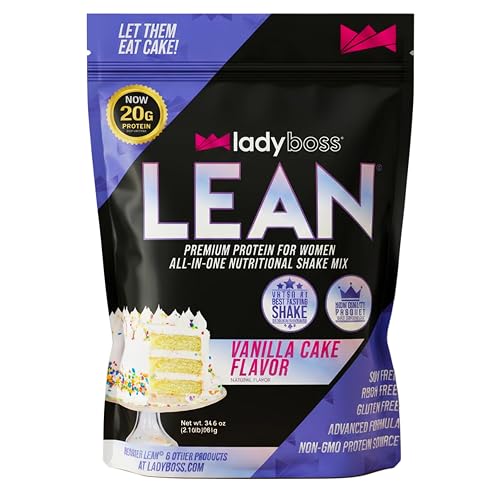 LadyBoss Lean Meal Replacement Protein Shake Vanilla Cake Flavor with