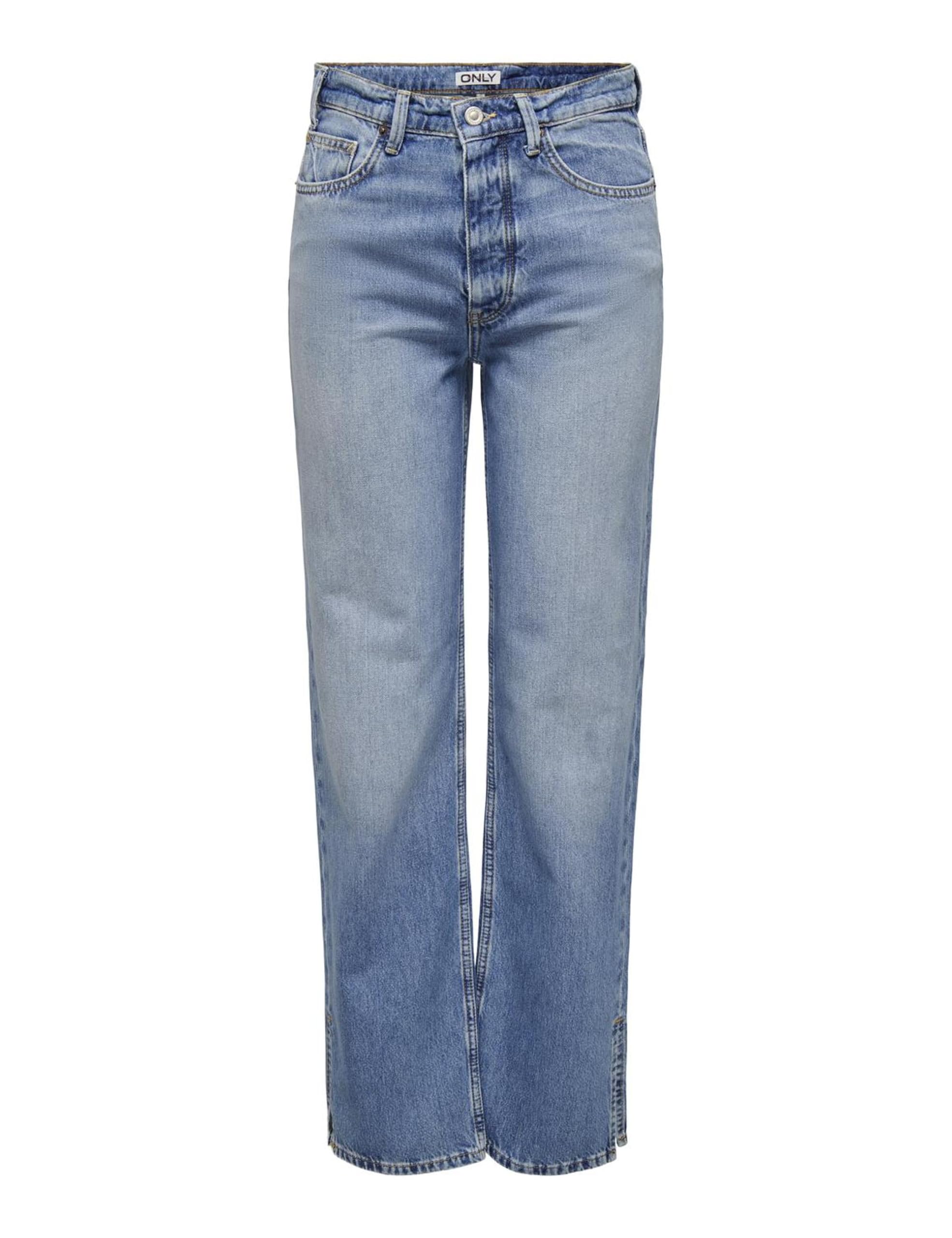 ONLY Women's Onlmischa Hw Straight Slit DNM Cro Jeans, Medium Blue (Medium Blue Denim), 29W x 32L