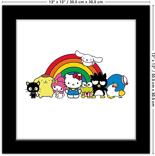 Miniatura 10 de Trends International Gallery Pops Sanrio - Póster de pared con diseño de Hello Kitty y sus amigos, diseño de arcoíris grupal, 12.00 x 12.00