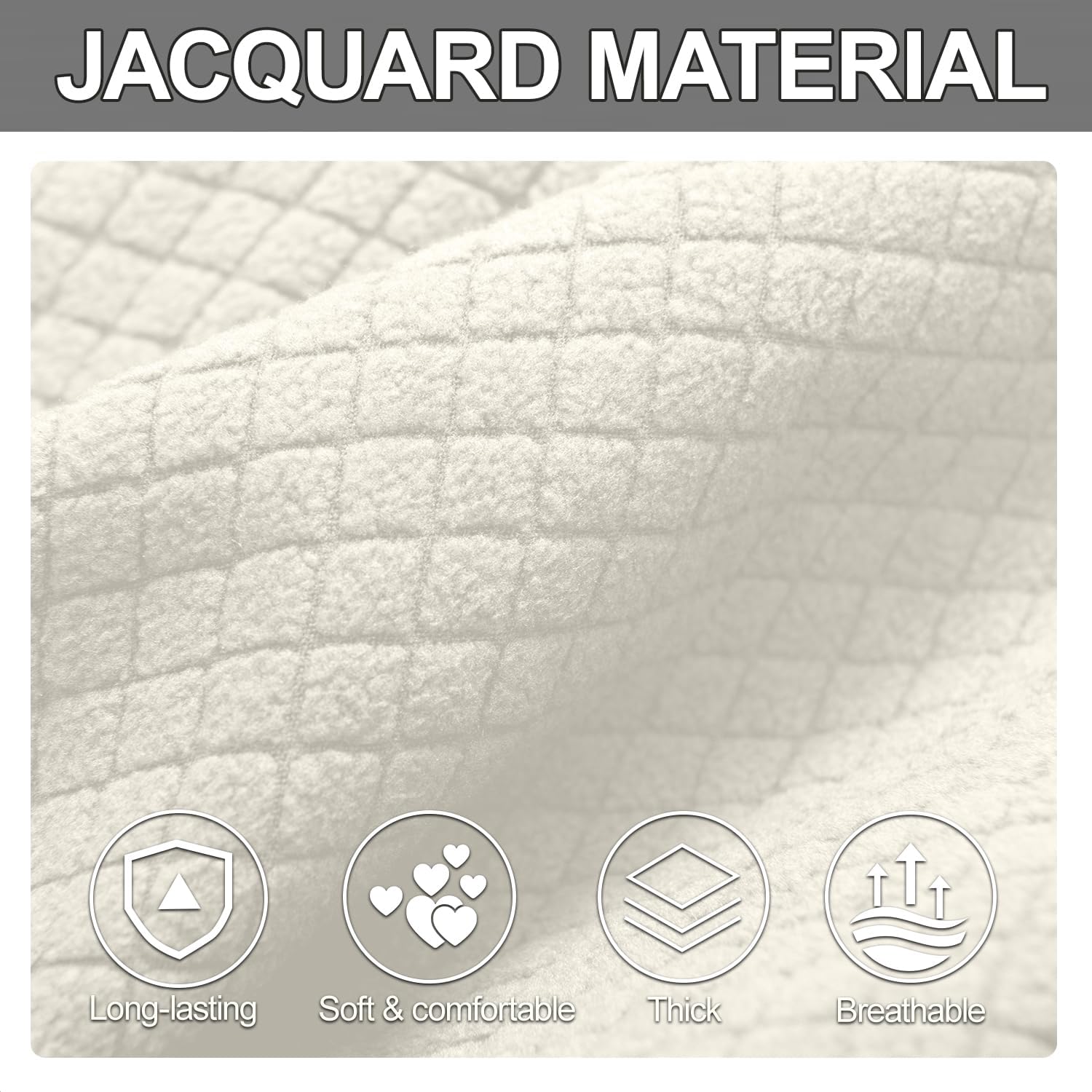 ALIECOM Waterproof Reclining Sectional Couch Covers for Reclining Sectional Stretch L Shaped Recliner Sofa Cover Washable Pet Dog Corner Sofa Slipcovers Protector (5 Seat and 1 Console, Ivory White)