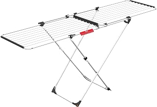 Vileda Doble X-Legs Drying Rack, White, 61 x 19.5 x 130.5 cm