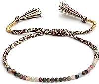 Vista 52 de Natural Lightweight Beaded Braided Bracelets Handmade Gemstone Jewelry Pull String Adjustable Bracelets For Women