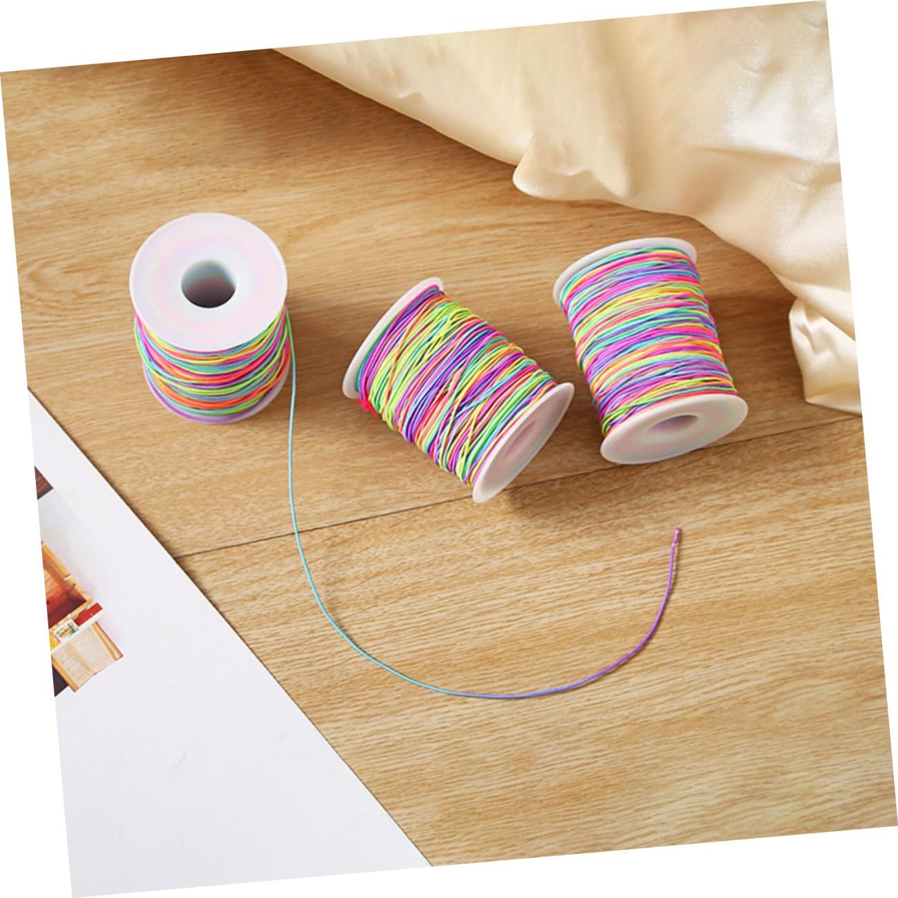Angoily 4rolls Elastic Bracelet Thread Jewelry Making Cord for Beading Necklaces Bracelets Wear-Resistant for Crafting Fashionable Accessories