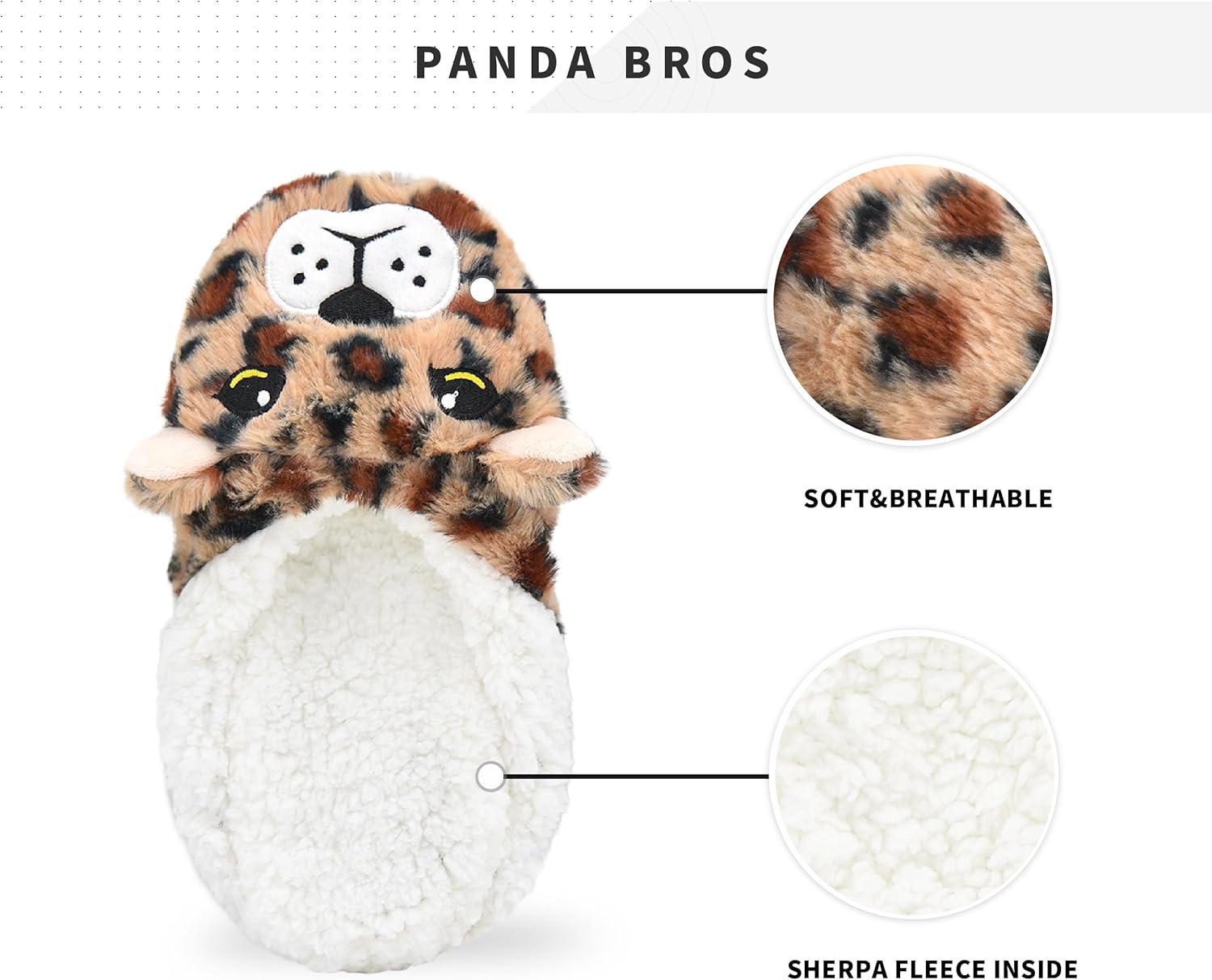 Panda Bros Womens Animal Thick & Warm Slipper Socks With Non Slip Grippers On Bottoms, Character House Shoes, Novelty Slippers for Ladies - Image 3