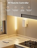 Vista 4 de MIWISE COB LED Strip,LED Strip Light 2700K Warm White 20ft Dimmable Super Bright 24V,High Density Flexible Tape Light with RF Remote Timer