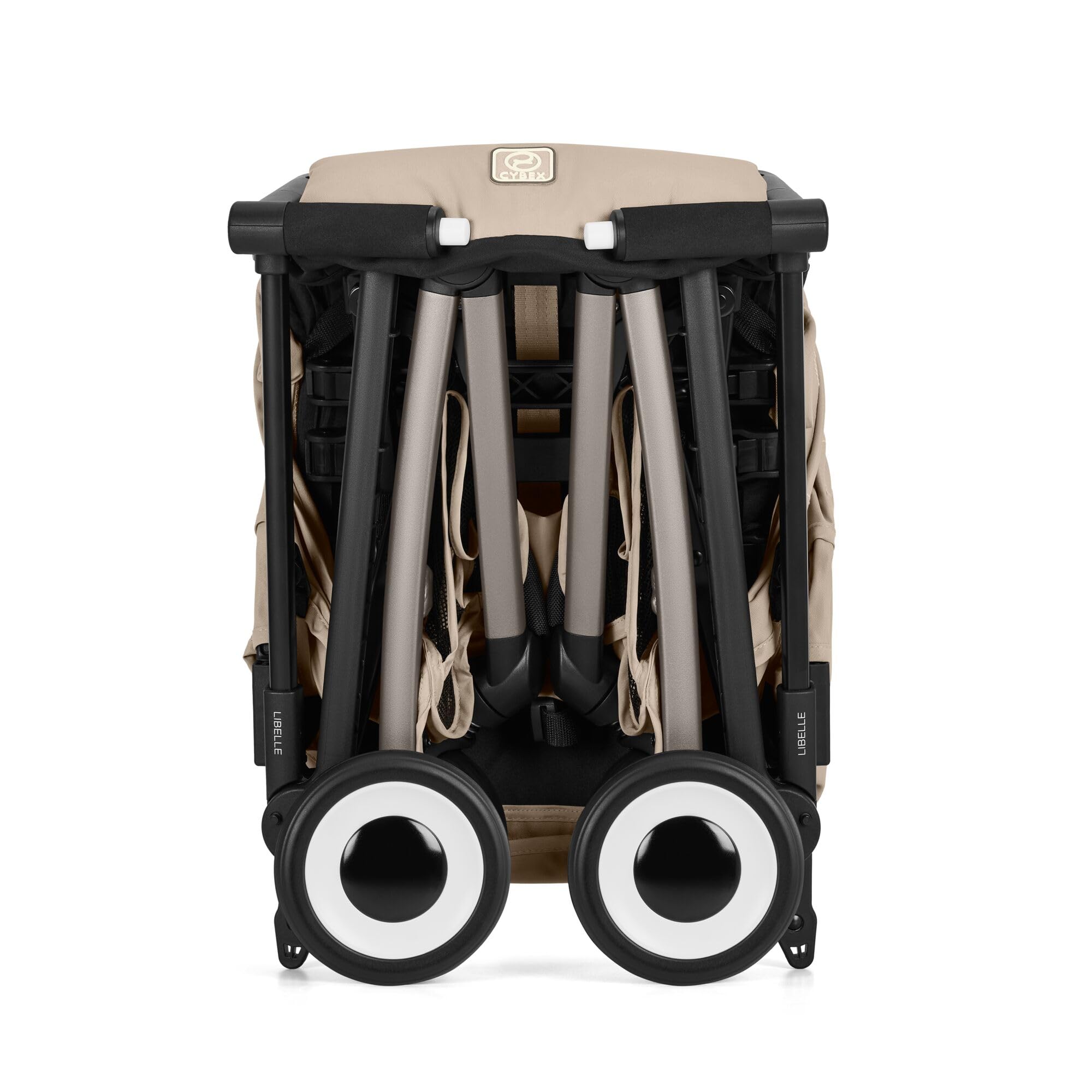CYBEX Gold LIBELLE Poussette taille compatible bagage cabine, De 6 mois à 4 ans environ (max. 22 kg), Ultralégère (seulement 6 kg), Système de harnais à une main, Almond Beige