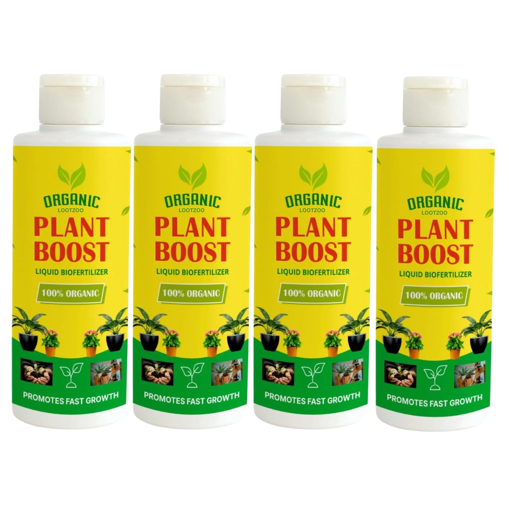 Plant Boost Liquid Biofertilizer for Plants Home Garden, Flowering Plants, Plant Growth Booster for All Types of Plants, Liquid Fertiliser for Indoor & Outdoor | Pack of 4, (Each 100ml | Total=400ml) (B0DG3658GF) Amazon Price History, Amazon Price Tracker
