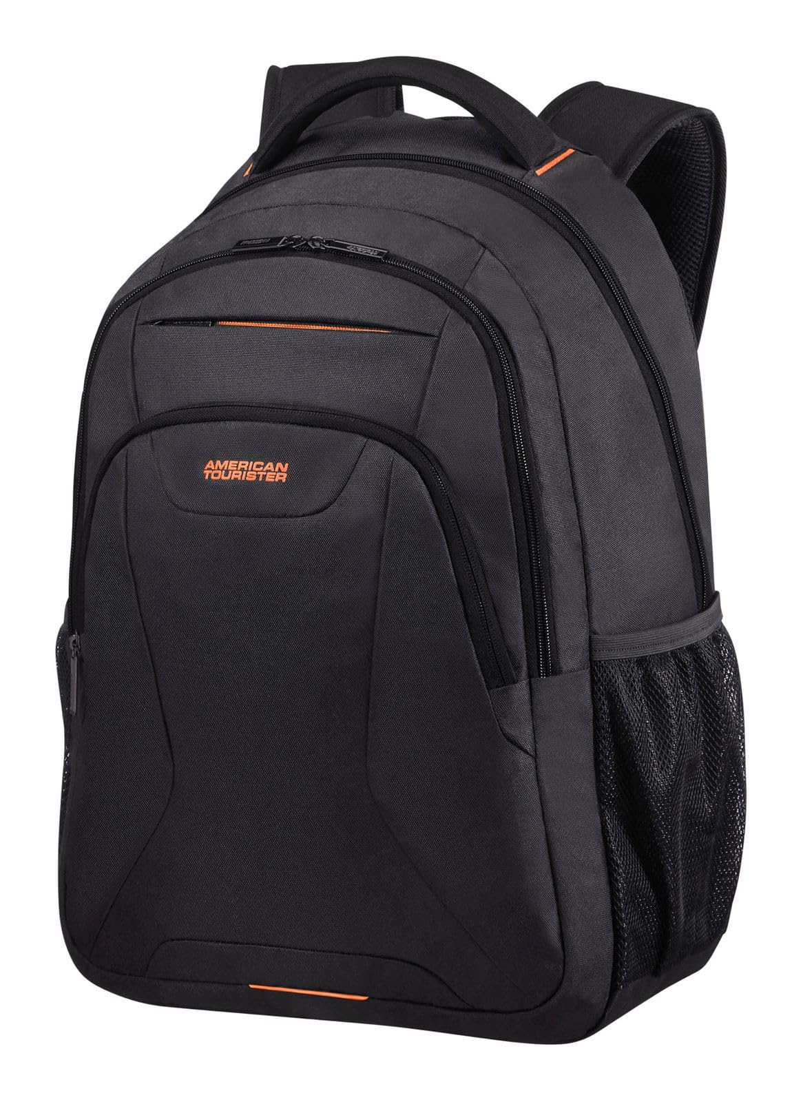 American Tourister AT Work - Mochila para portátil 17.3 pulgadas, 52 cm, 34 L, Negro/Naranja (Black/Orange)