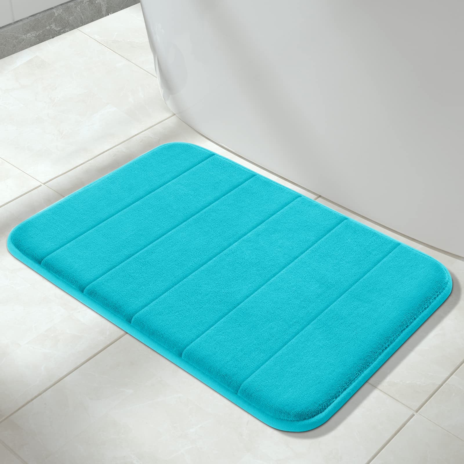 Yimobra Memory Foam Bath Mat Rug, 24 x 17 Inches, Comfortable, Soft, Non-Slip, Super Absorbent, Quick Drying Bathroom Rug for Floor, Tub & Shower, Machine Washable, Thick, Lake Blue (B07VSPWSD7) Amazon Price History, Amazon Price Tracker