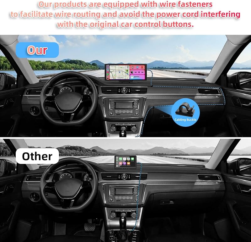 CUQI 10.26" Carplay Android autórádió 4K kamera vezeték nélküli tükrözéssel